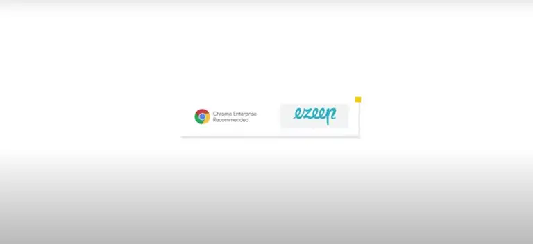 Chrome Enterprise and ezeep logos