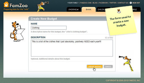 Create New Budget Form