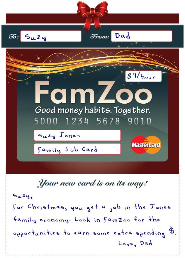 FamZoo Sample "Payroll Card" Announcement