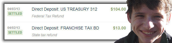 Direct Deposit Tax Refunds on Prepaid Card