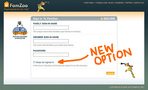 Keep Me Signed In Option