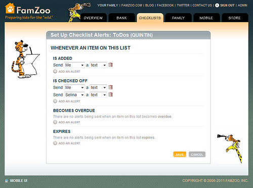 Checklist Alert Setup