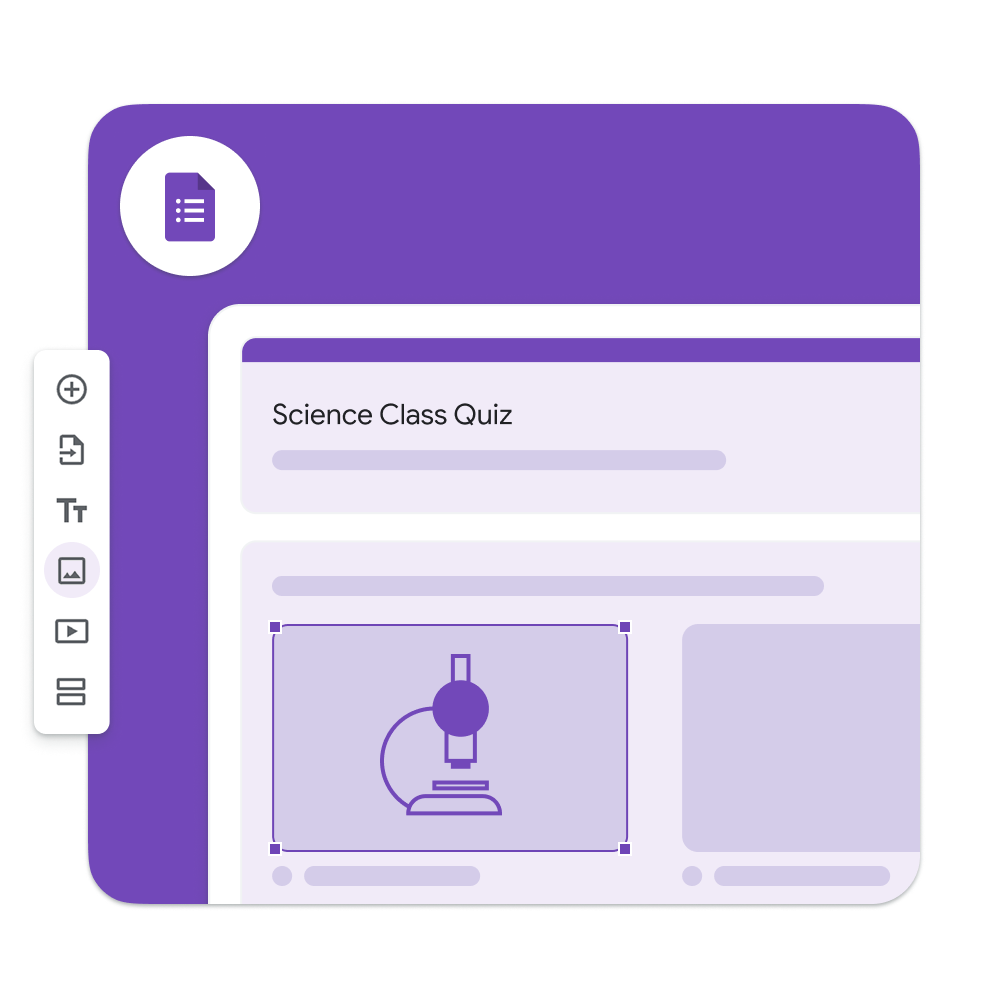 Simple illustration-style art representation of a screen from Google Workspace for Education.